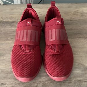Maroon Puma sneakers